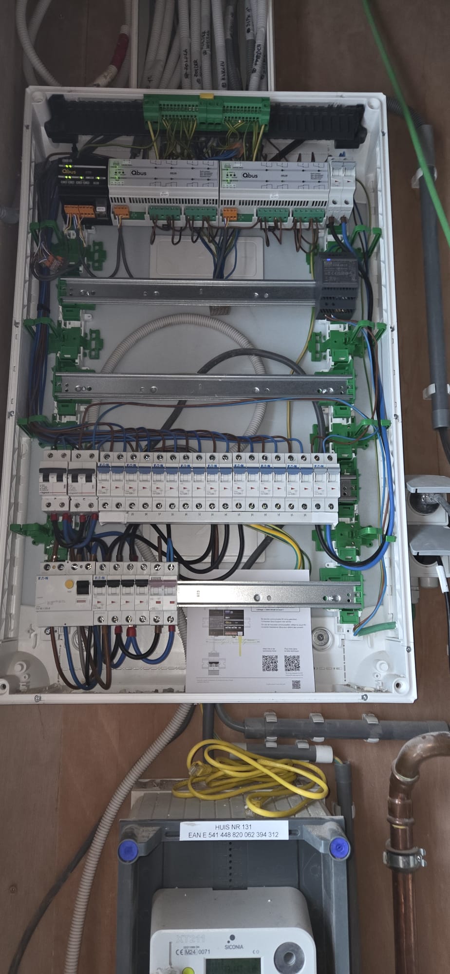 Elektriciteitskast in bestaande woning in Aalst